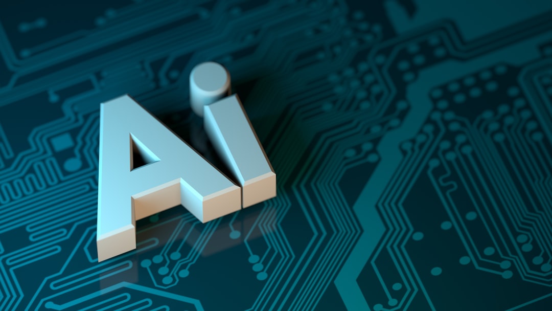About Ai 3D image with technology background