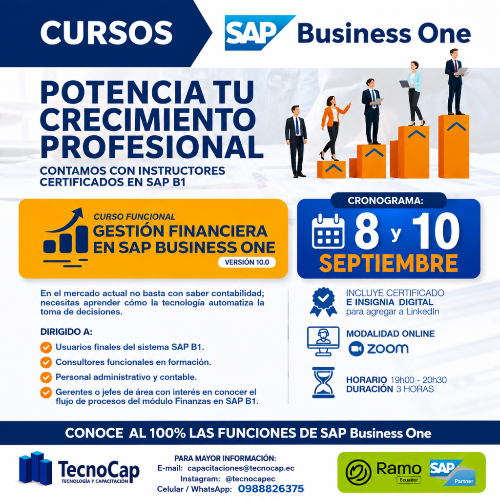 Cursos SAP B1 tecnocap detalle sept curso finanzas sap b1 feed